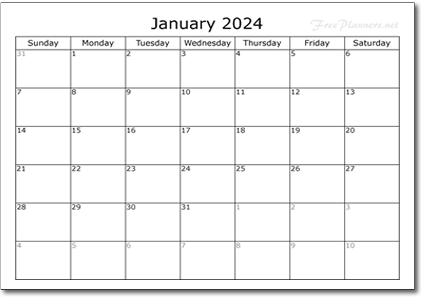 2024 Monthly Calendar Planners