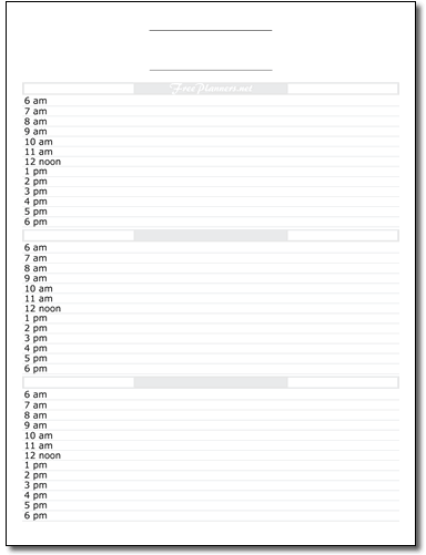 Daily Planner Style 1