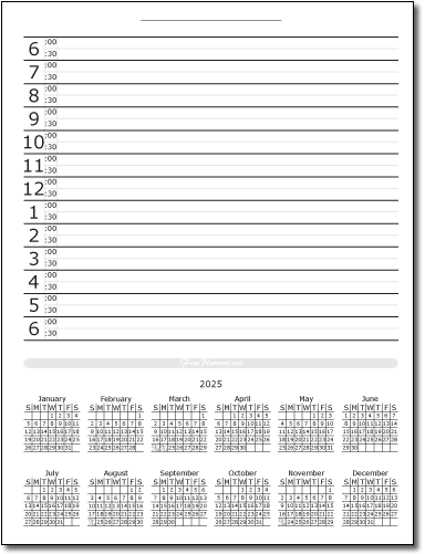 2025 Monthly Calendar Planner Style 1