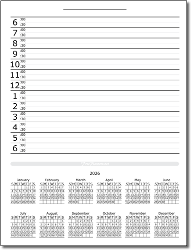 2026 Monthly Calendar Planner Style 1