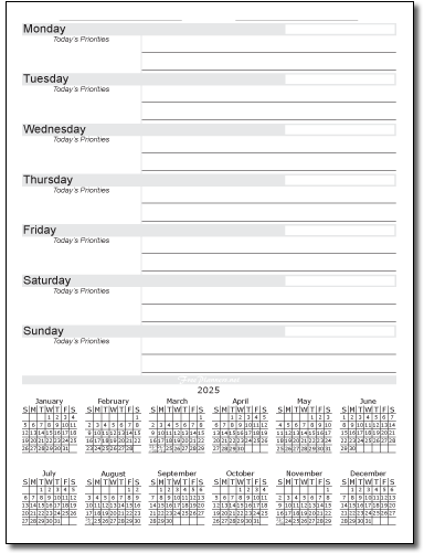 2025 Monthly Calendar Planner Style 2