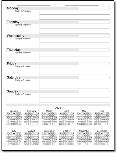 2026 Monthly Calendar Planner Style 2