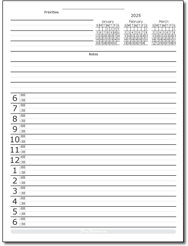 2025 Monthly Calendar Planner Style 4