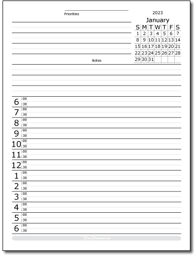 2023 Monthly Calendar Planner Style 5