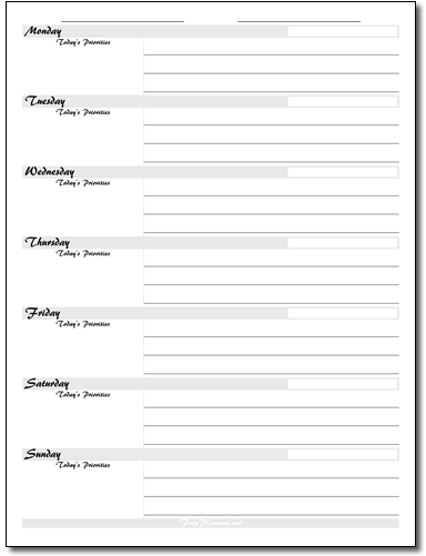 Weekly Planner Style 1