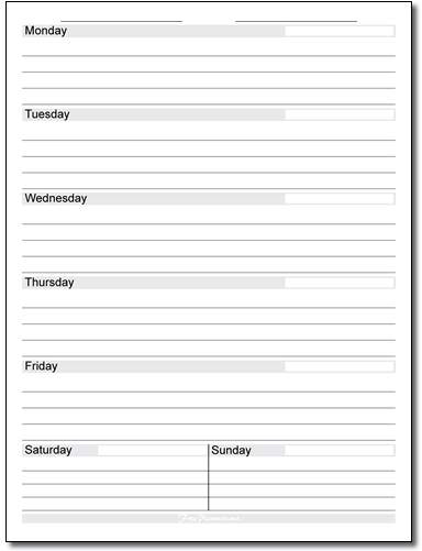 Weekly Planner Style 10
