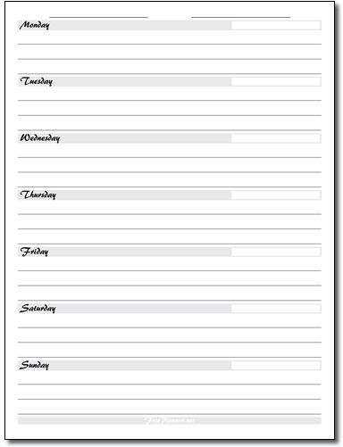 Weekly Planner Style 3