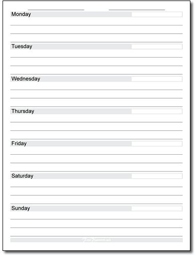 Weekly Planner Style 4