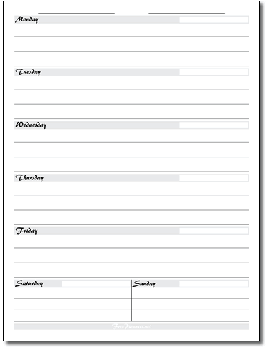 Weekly Planner Style 7